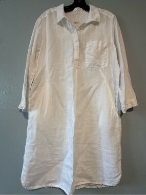 Caslon | Dresses | Caslon Womens Navy And White Striped Linen Dress |  Poshmark